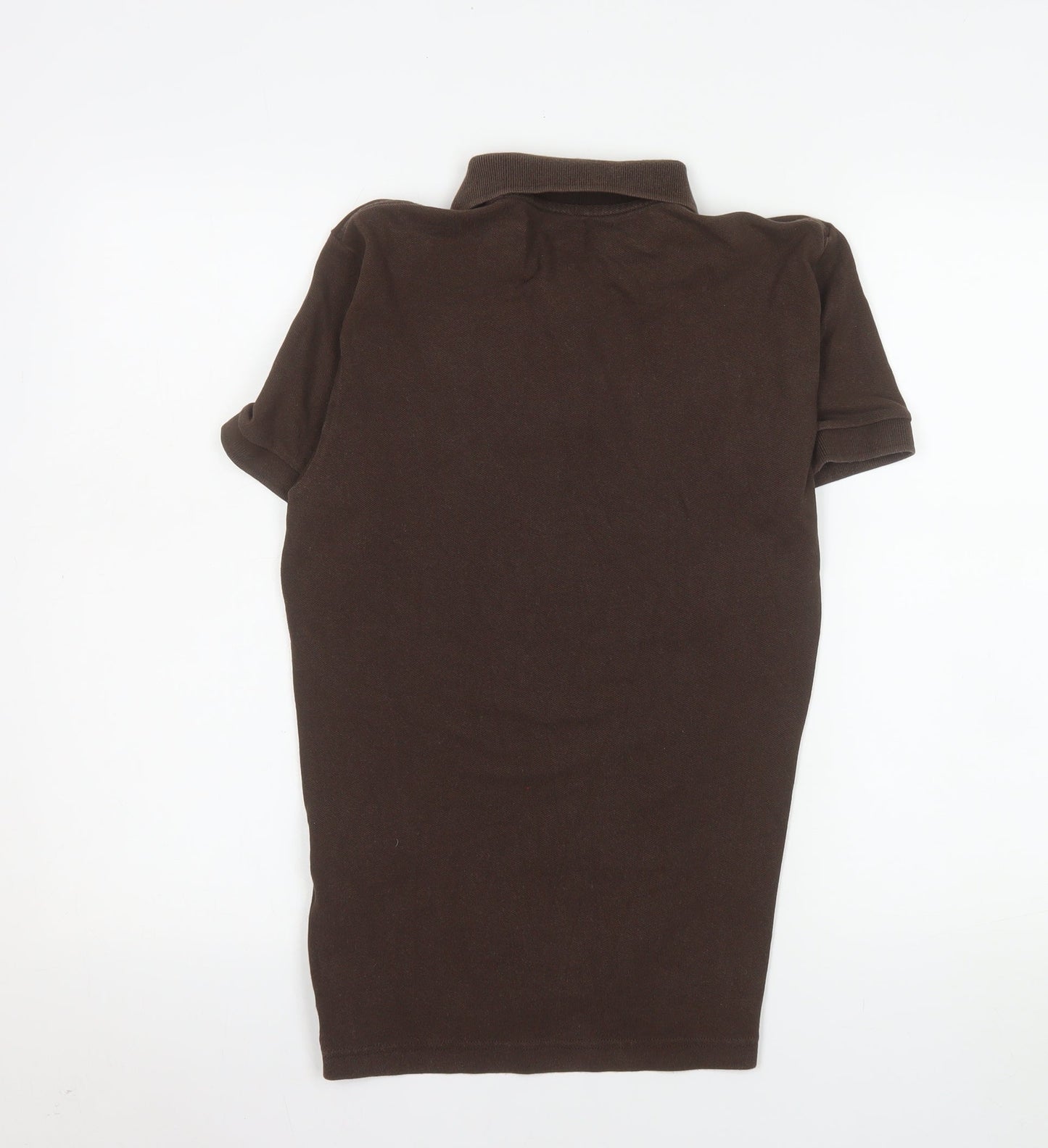 Uniqlo Men's Brown Cotton Short Sleeve Polo Shirt XS