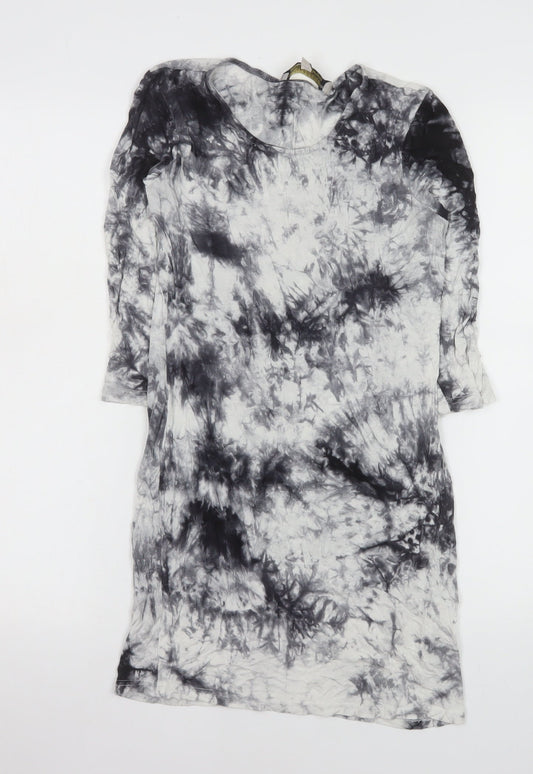 Parisian Women's Black Tie Dye Bodycon Dress Size 8