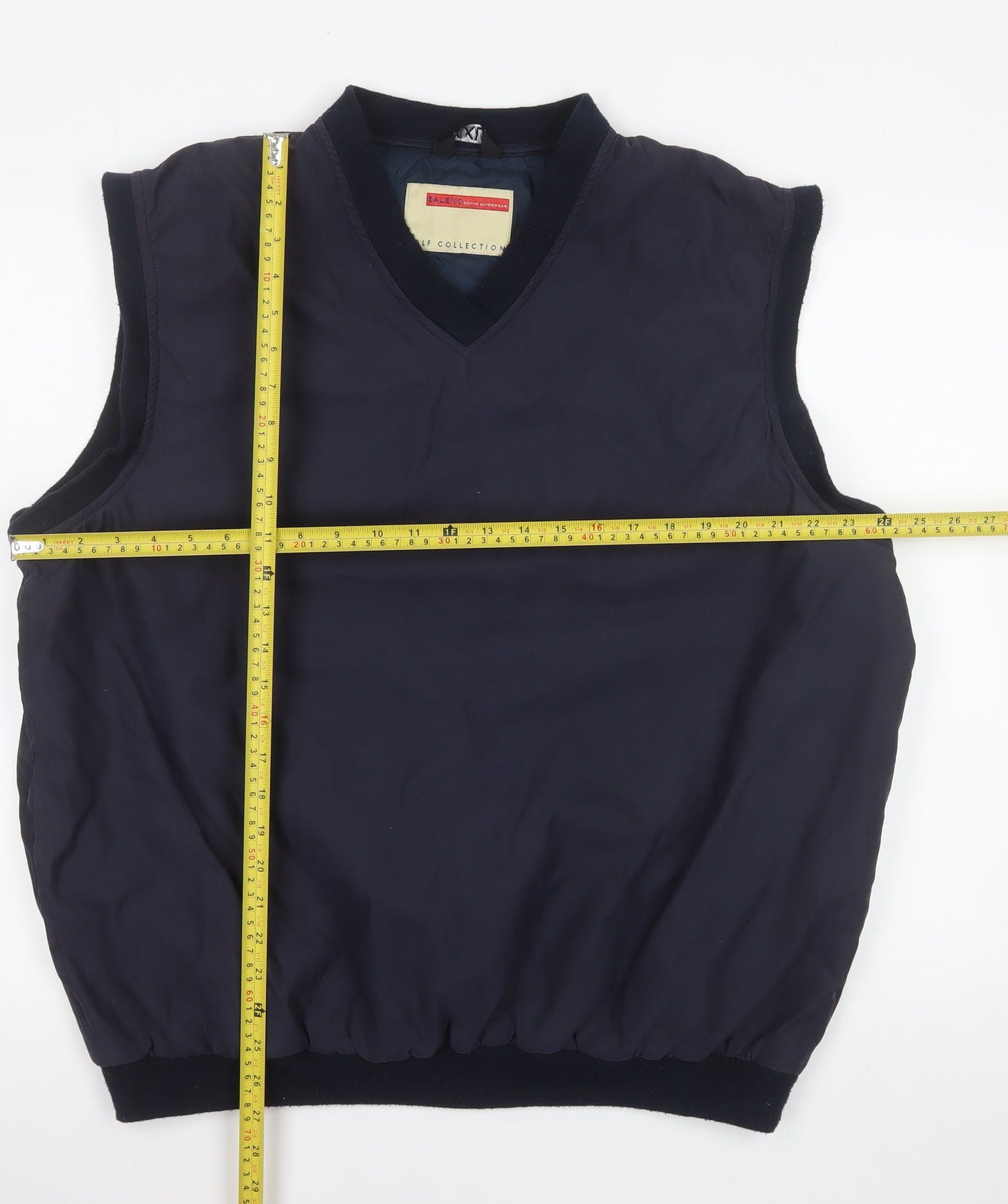 Baleno Men's Blue 2XL V-Neck Golf Vest Sleeveless Sweatshirt