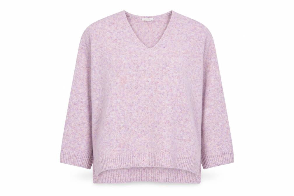 H&M Women’s Pink V-Neck Knit Pullover Jumper XS