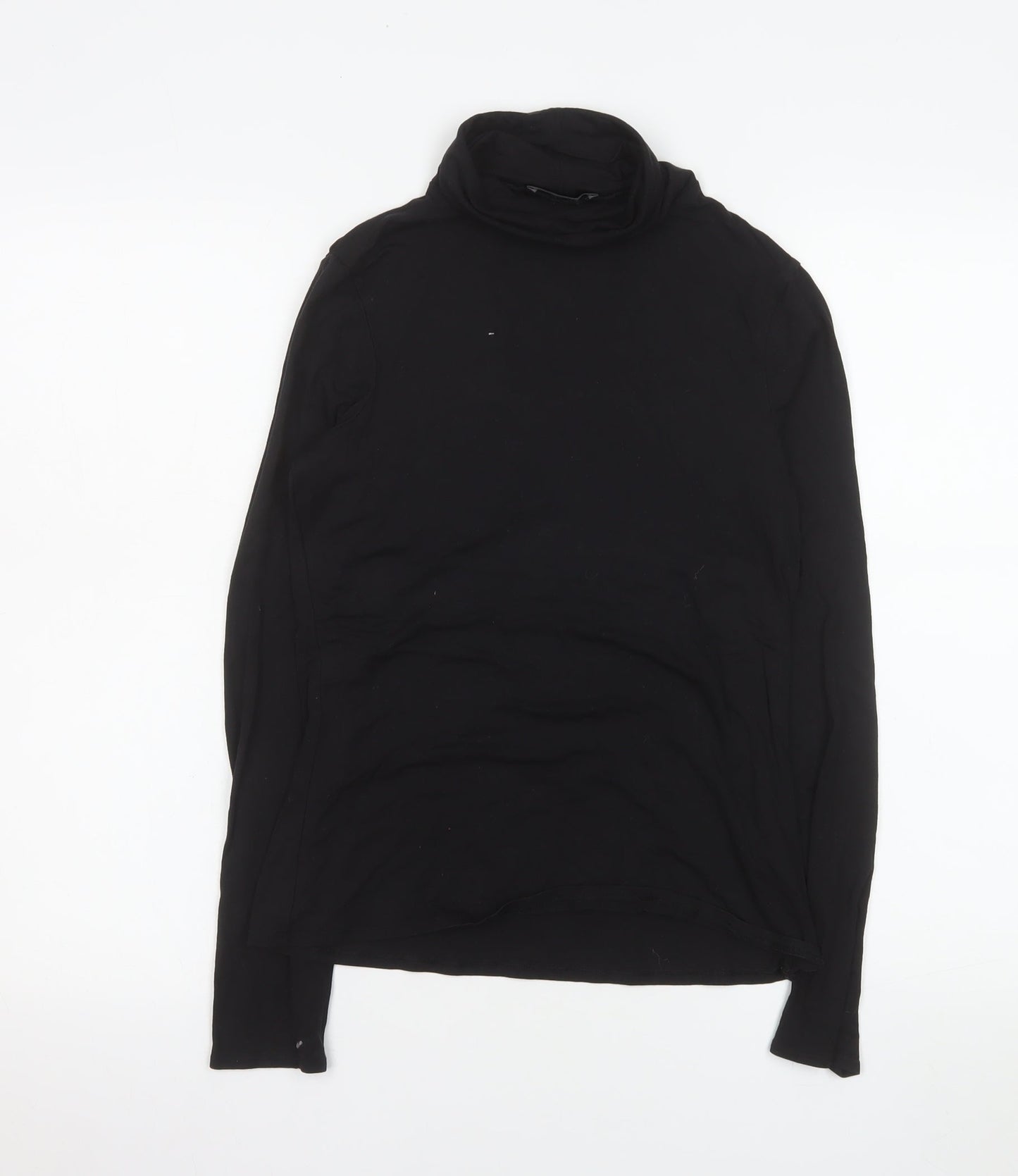 Marks and Spencer Autograph Women’s Black Roll Neck Long Sleeve Jersey Top Size 8