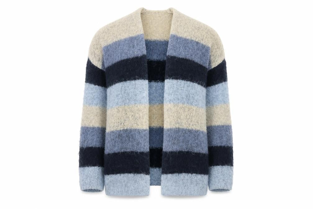 Soya Concept Women's Multicoloured Striped Knit Cardigan M