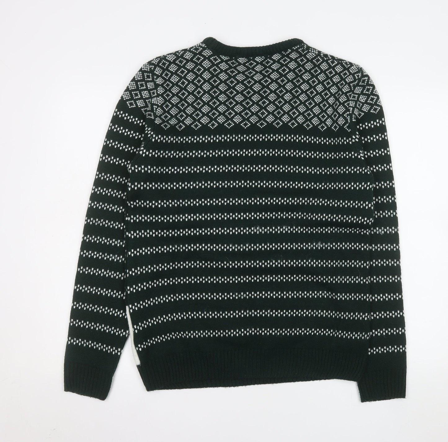 Marks and Spencer Men's Green Christmas Jumper M Pullover Knit