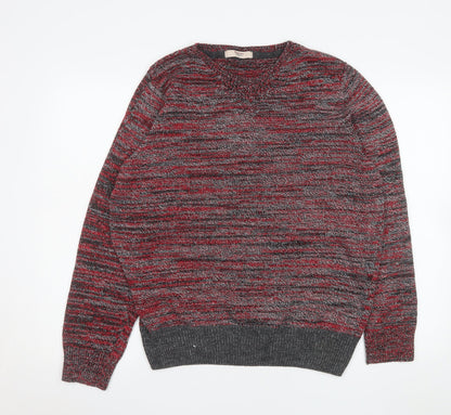 Barons of England Mens Multicoloured L Crew Neck Knit Pullover Jumper