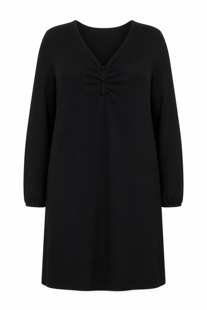 Marks & Spencer Women’s Black V-Neck Shift Dress Size 16