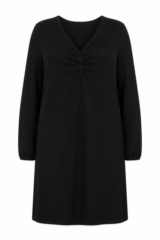Marks & Spencer Women’s Black V-Neck Shift Dress Size 16