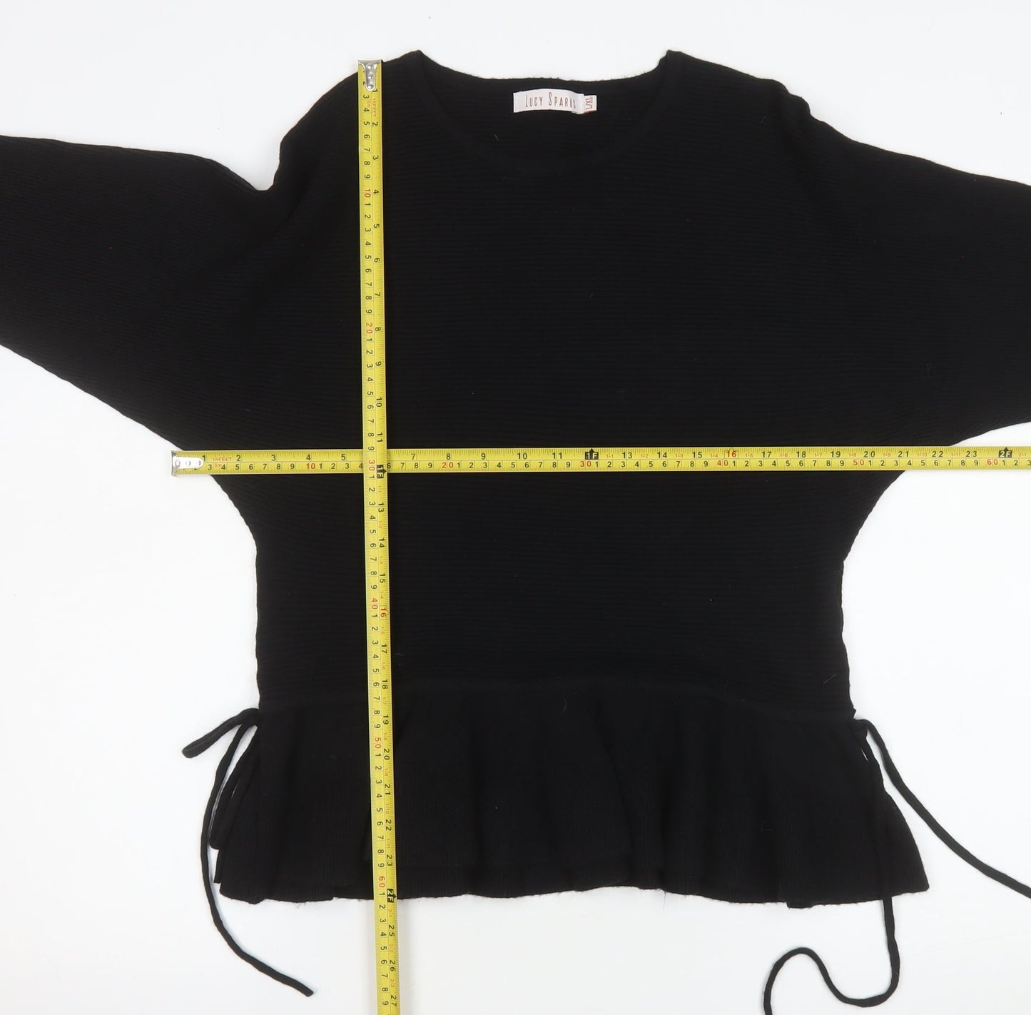 Lucy Sparks Women’s Black Long Sleeve Tunic Blouse L/XL