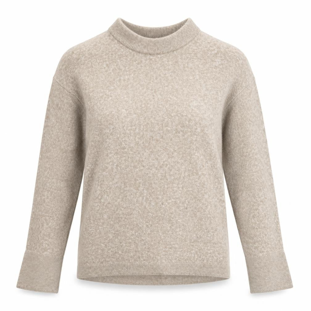 & Other Stories Women Beige Alpaca Mock Neck Pullover Jumper Size 8