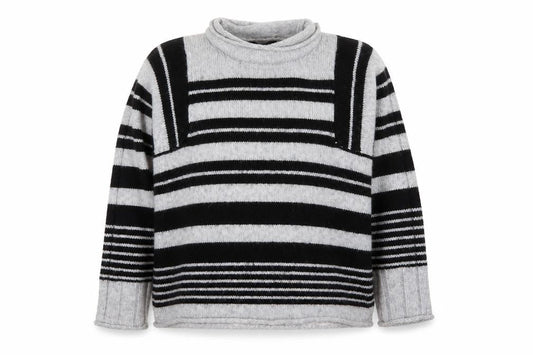 Next Women’s Grey & Black Striped Roll Neck Knit Jumper Size 16