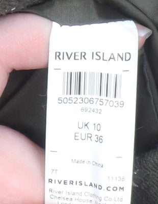 River Island Women’s Green Faux Fur Puffer Jacket UK 10