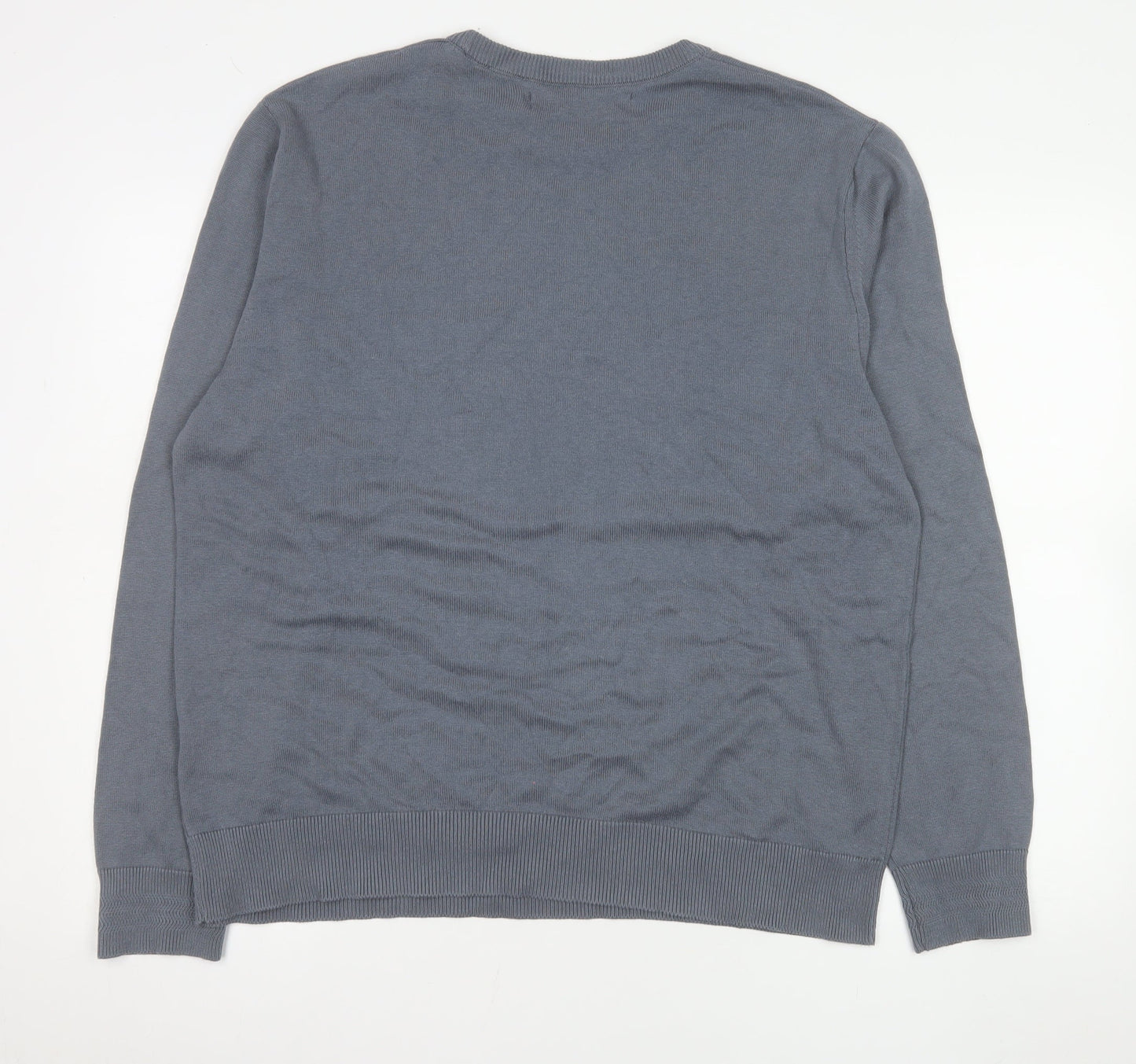 Jameson Carter Men's Grey XL Crew Neck Cotton Blend Pullover Jumper
