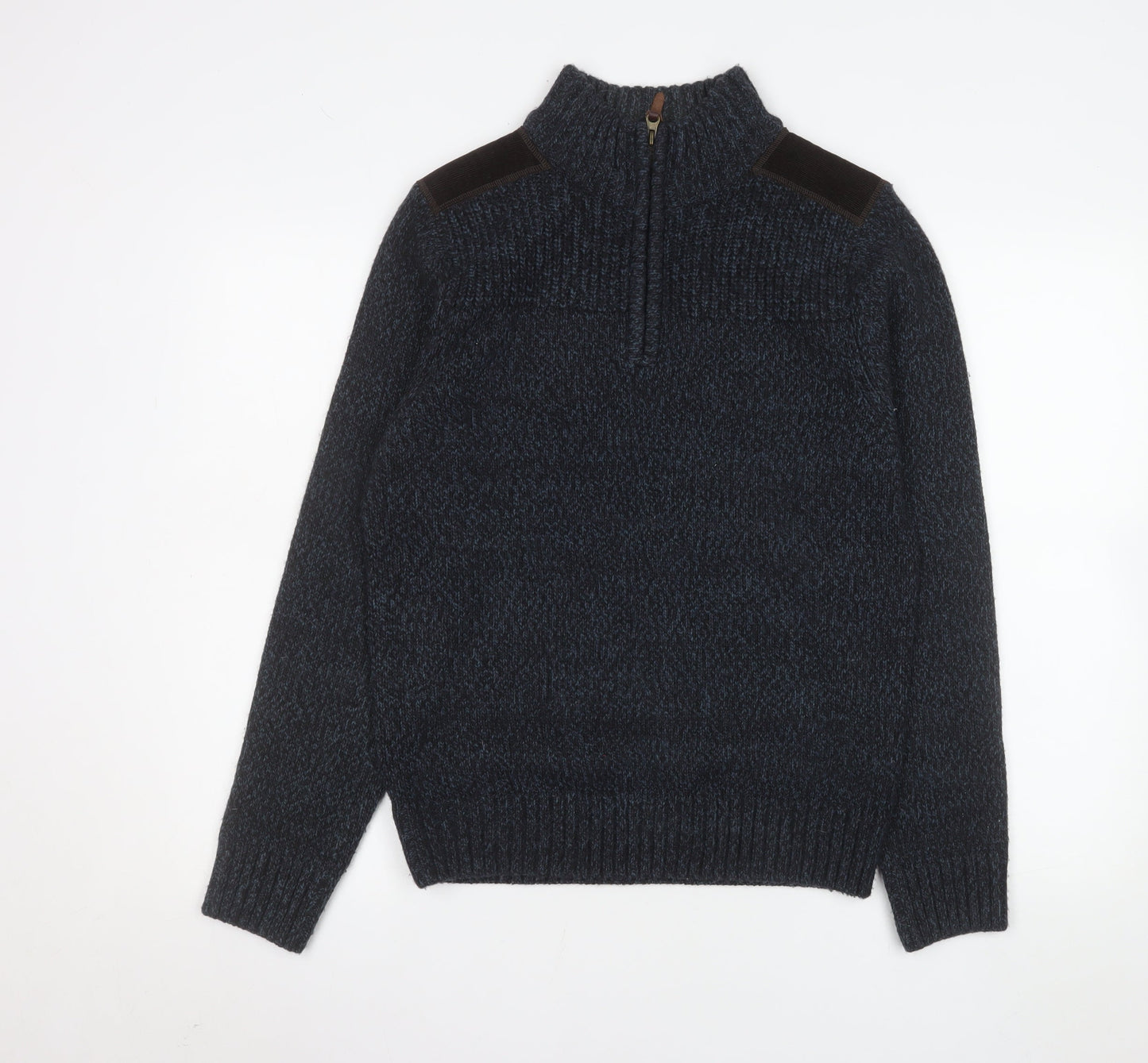 Next Men’s Blue Knit 1/2 Zip Pullover Sweater Size S