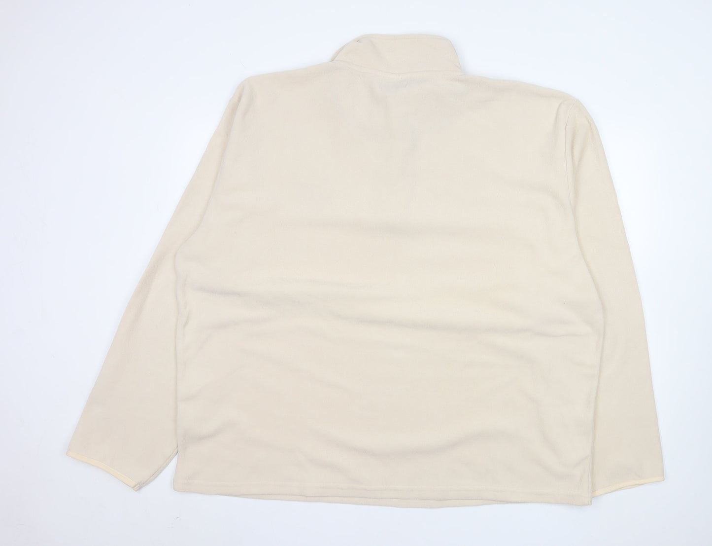 Atlas For Men Beige 4XL Fleece Pullover Sweatshirt High Neck
