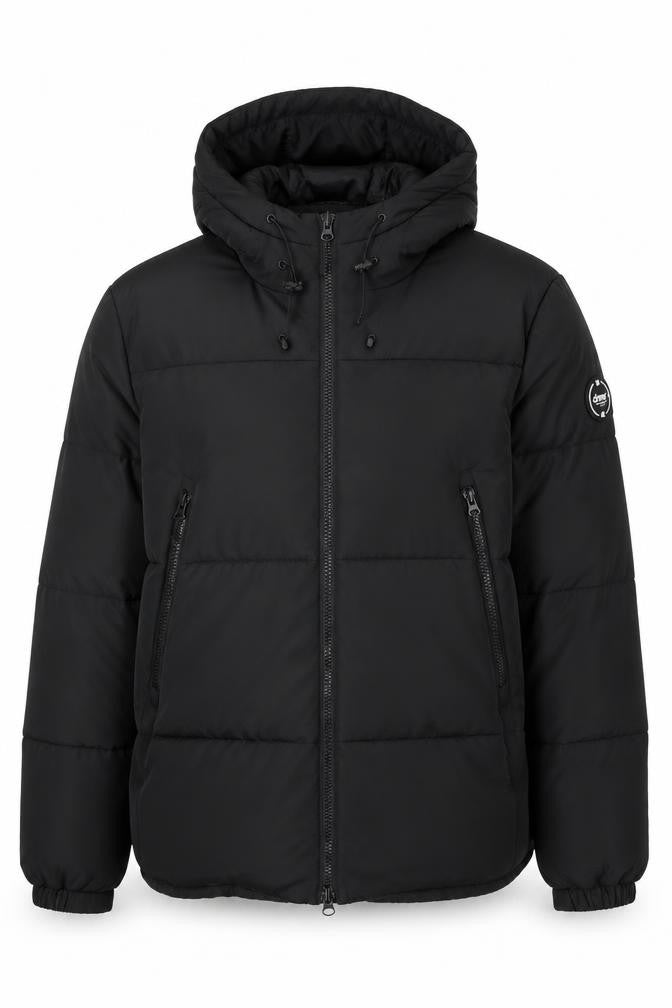 Zara Men Black XL Hooded Puffer Jacket Winter Coat