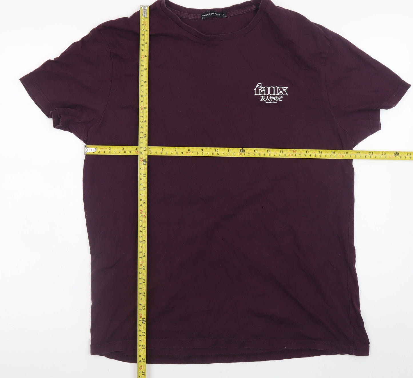 Friend or Faux Men's Purple Graphic Print Crew Neck T-Shirt XL