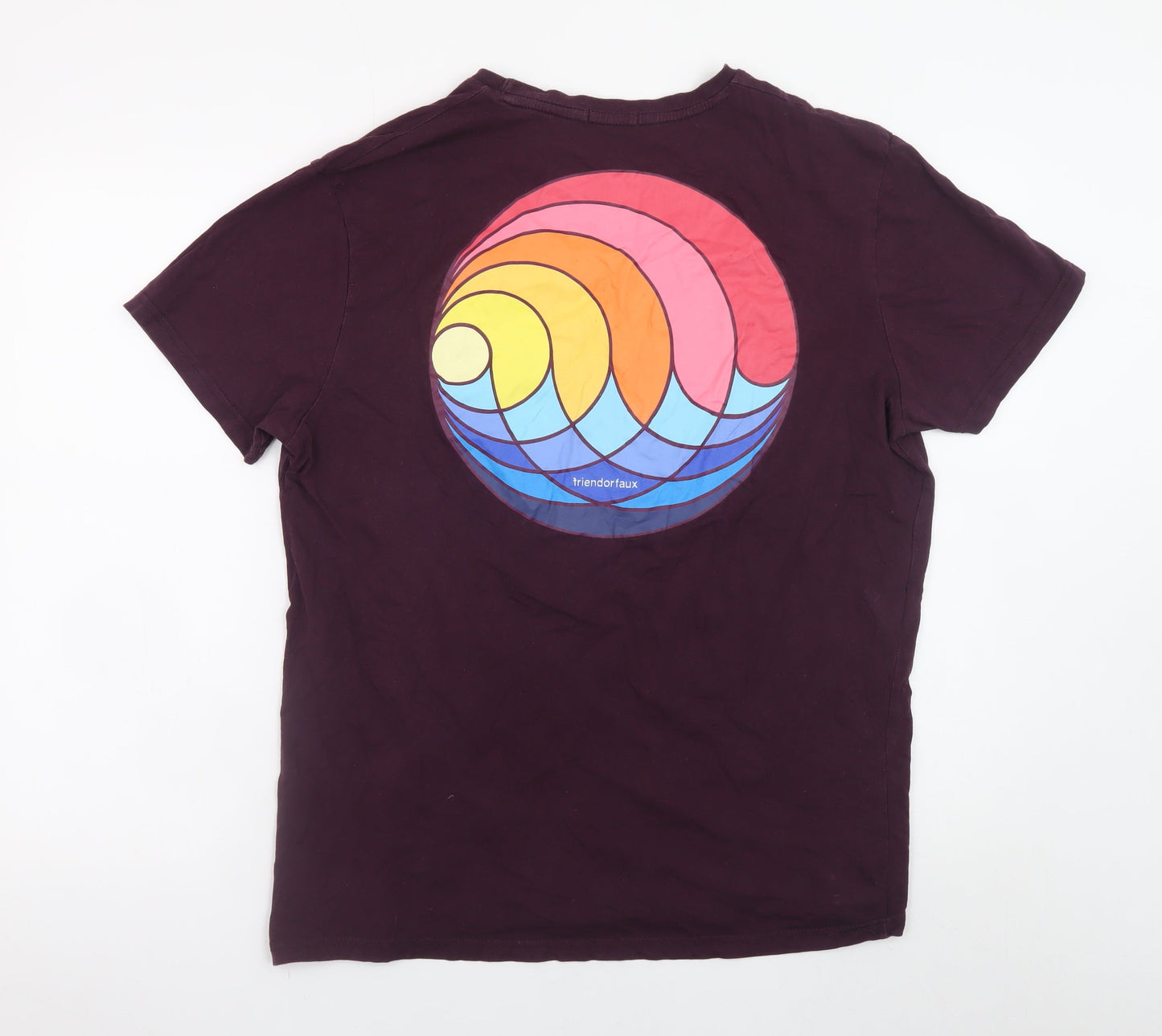 Friend or Faux Men's Purple Graphic Print Crew Neck T-Shirt XL