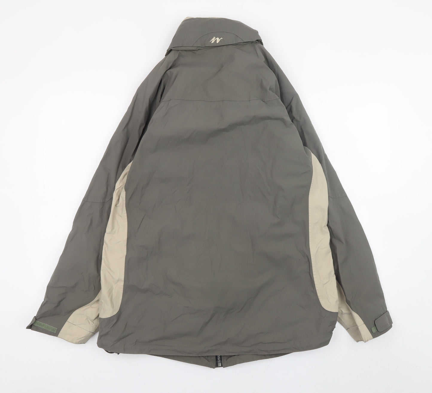 Decathlon Men’s Brown M Hiking Parka Jacket Water Resistant Hooded