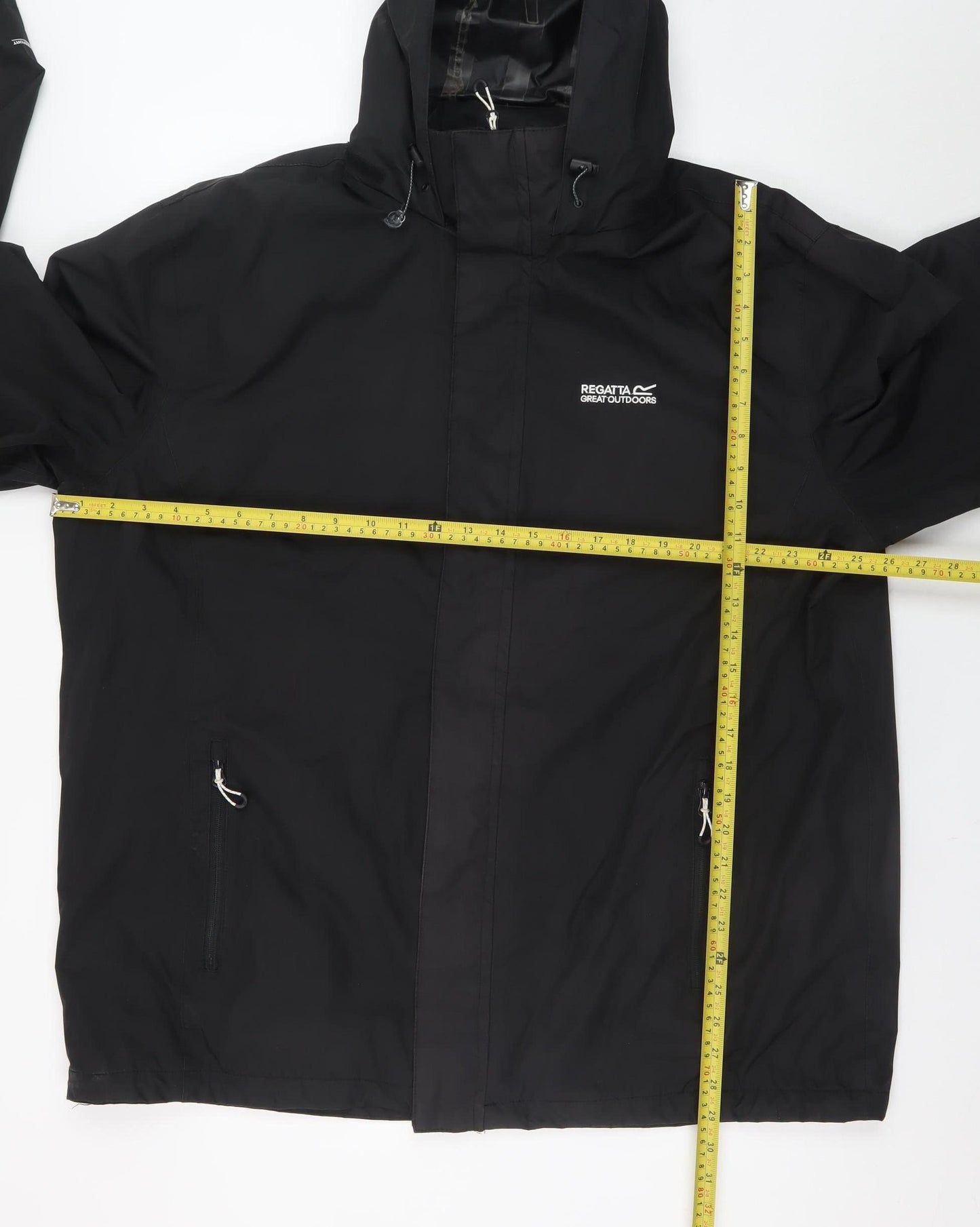 Regatta Men Black 2XL Waterproof Hooded Rain Jacket