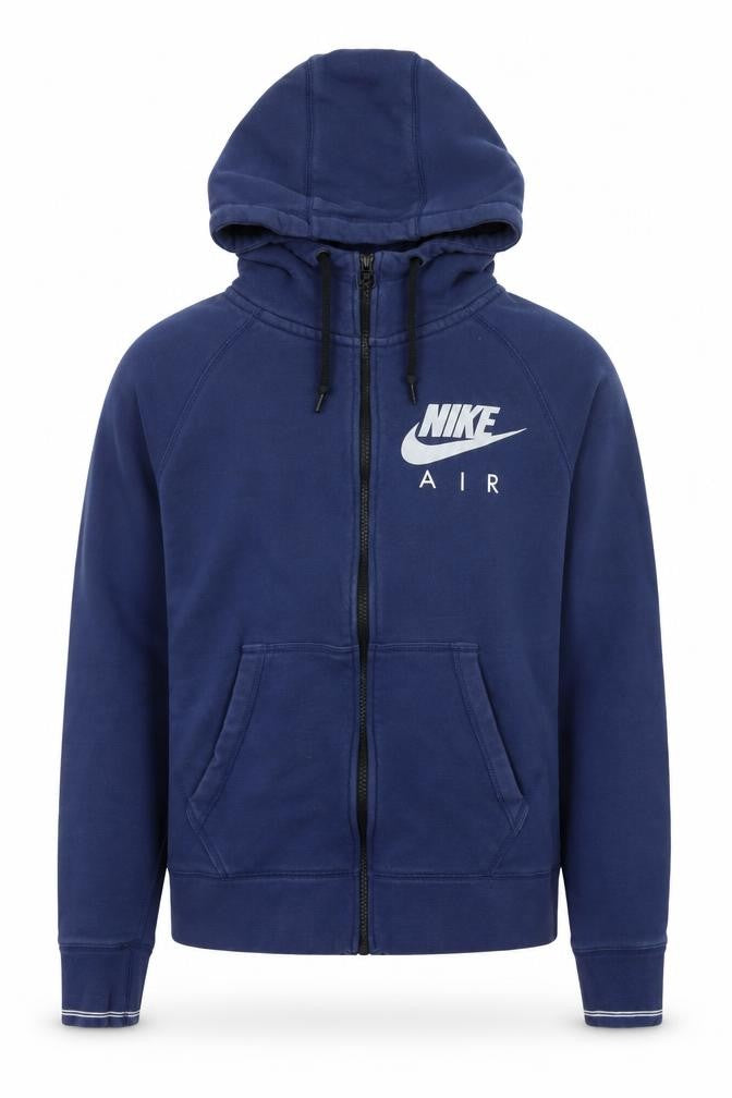 Nike Men Blue Full Zip Hoodie Small Cotton Sportswear