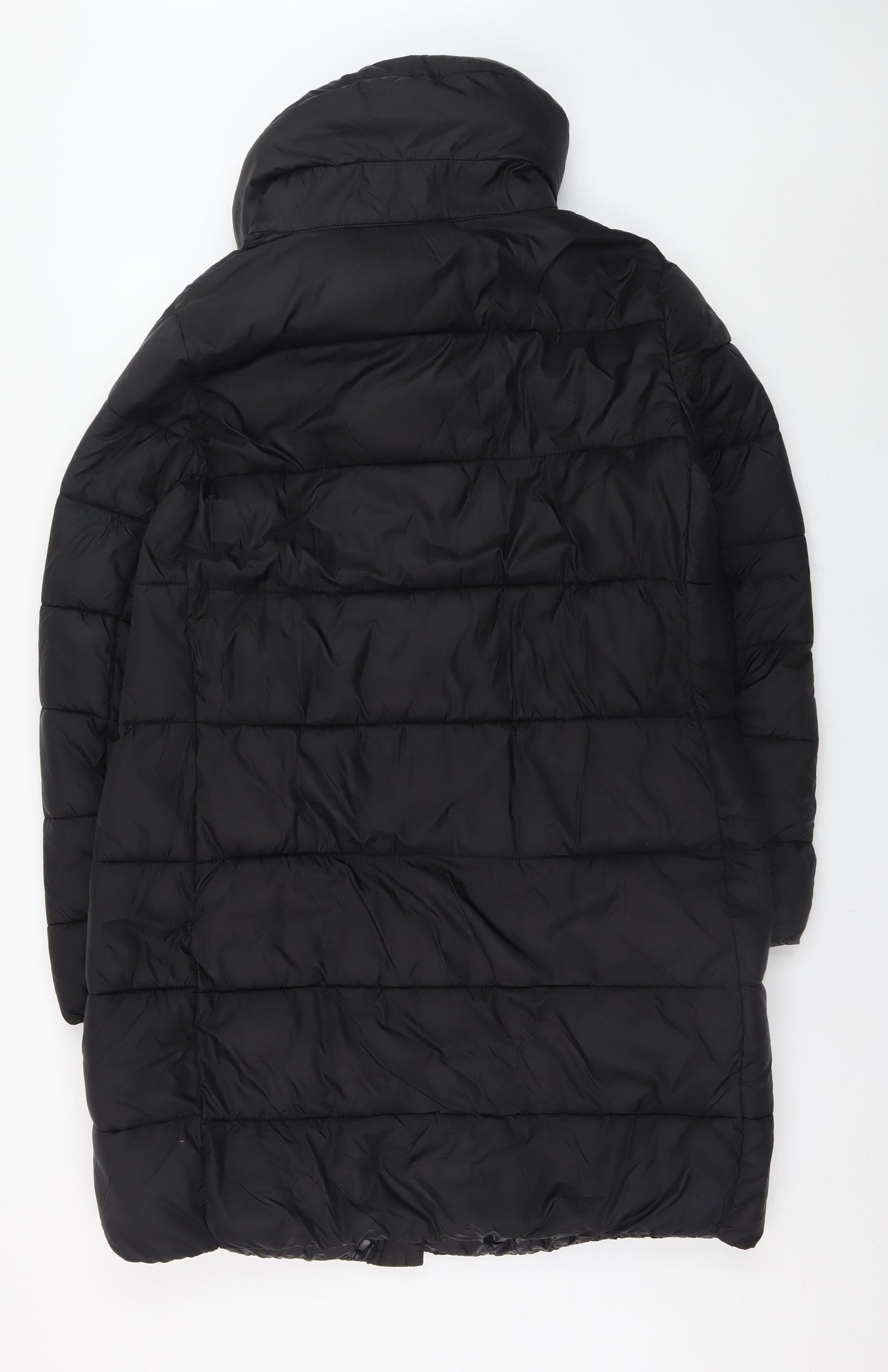 Amisu Women’s Black Long Puffer Coat Size 14 Winter Jacket