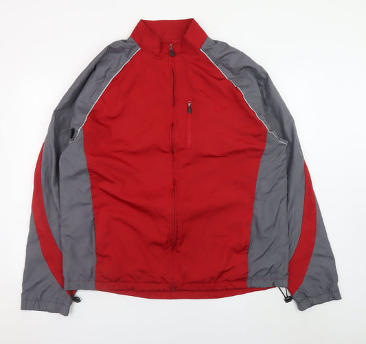 Starter Men's Red Grey Full Zip Sports Jacket Size L Regular Fit