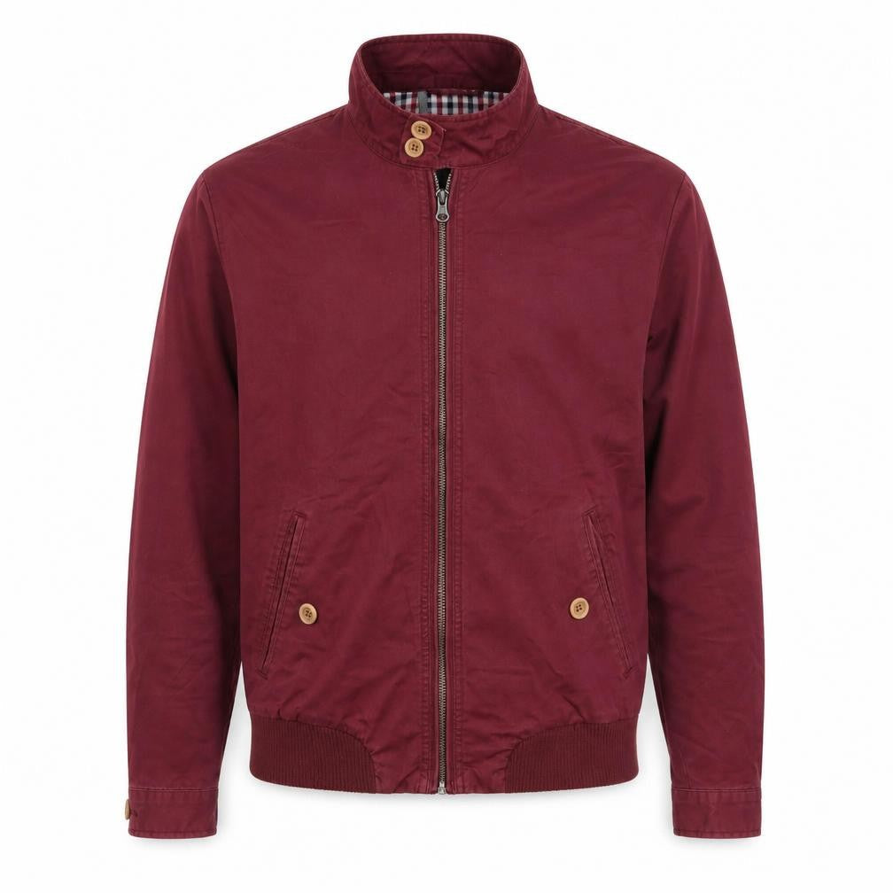 River Island Men's Red Bomber Jacket Size S Cotton Casual