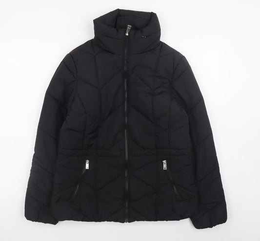 Marks and Spencer Women's Black Size 10 Quilted Puffer Jacket