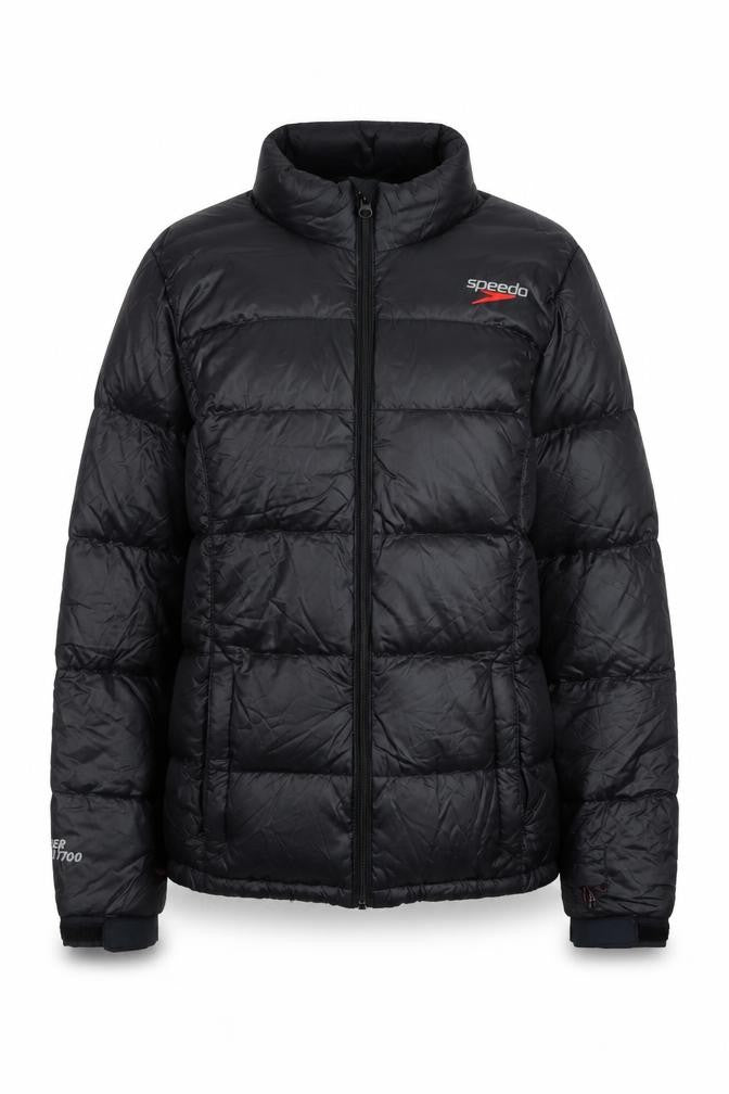Speedo Women's Black Puffer Jacket Size 10 Insulated Lightweight