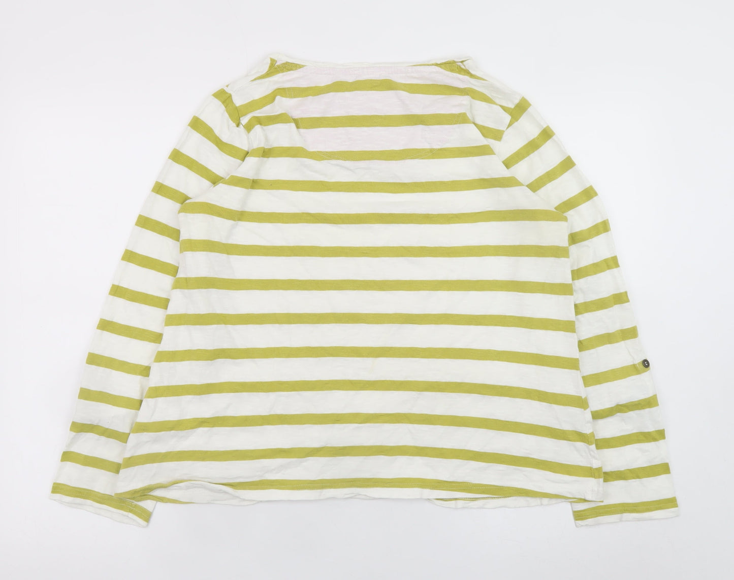 Weird Fish Women’s Multicoloured Striped Jersey Long Sleeve T-Shirt Size 14