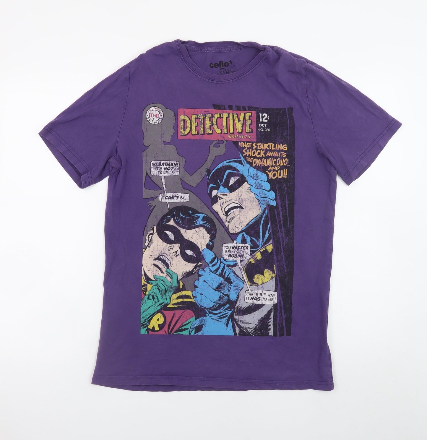 Celio DC Comics Batman Purple Graphic Men’s M T-Shirt