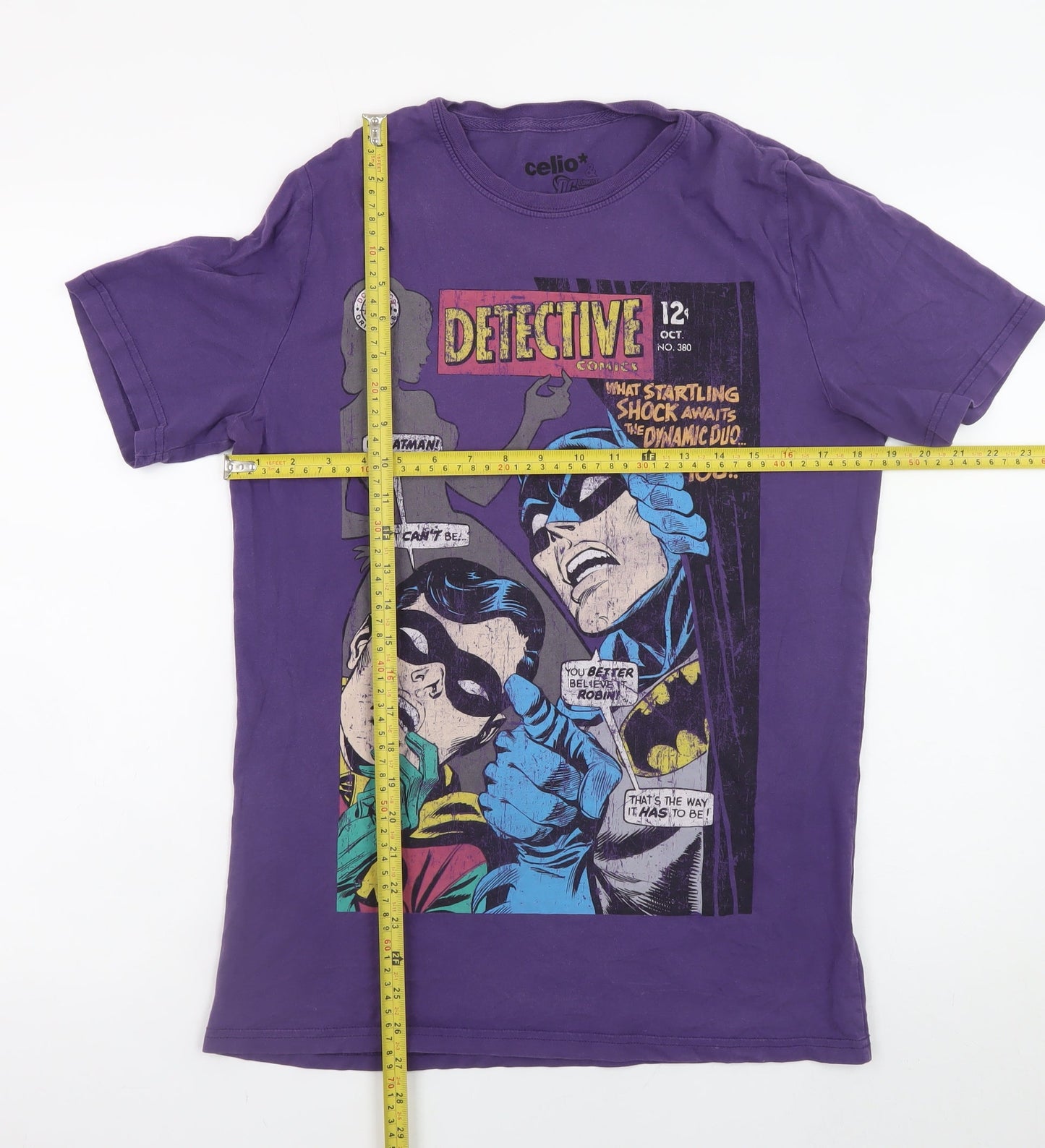 Celio DC Comics Batman Purple Graphic Men’s M T-Shirt