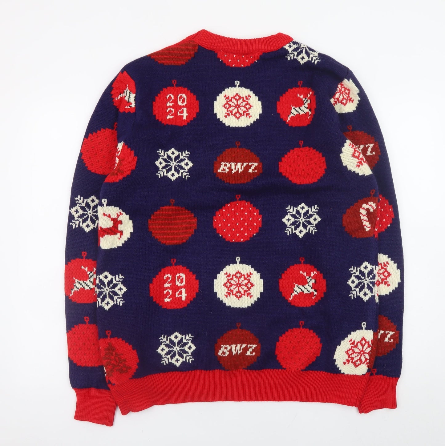 Roody Men's Blue Christmas Pullover Jumper XL Festive Knit Sweater