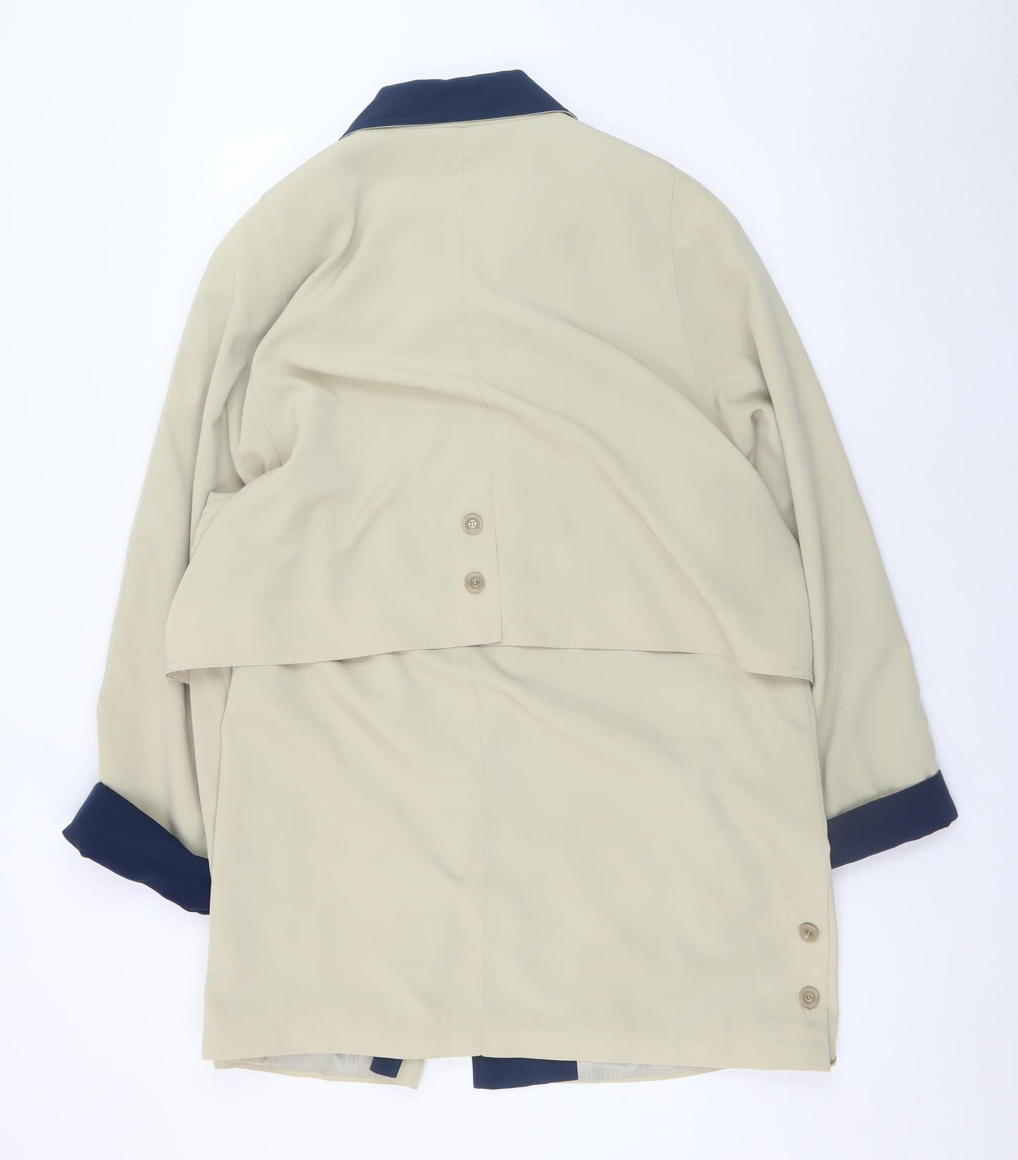 Klass Collection Women's Beige Mid-Length Coat Size 16 Polyester Lined