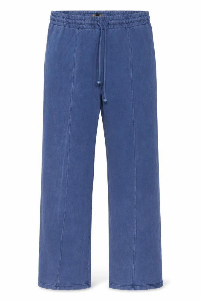Rising Men's Blue Relaxed Fit Sweatpants L Cotton Drawstring Trousers