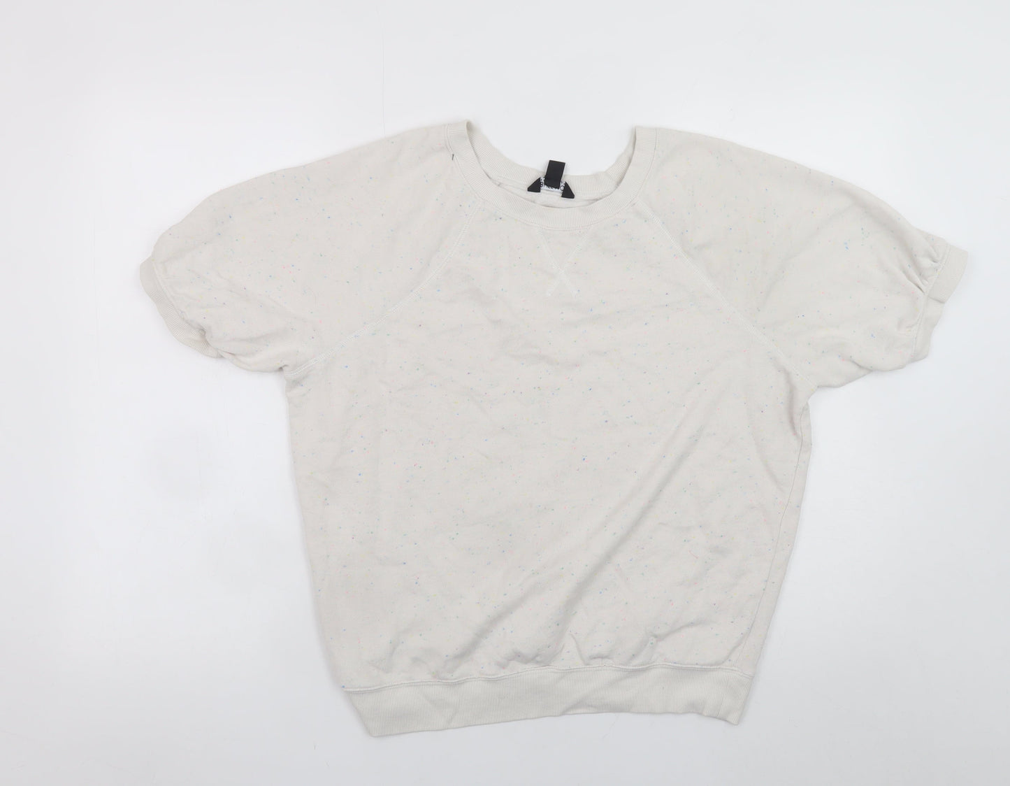 Buffalo David Bitton Women’s Ivory Short Sleeve Crew Neck T-Shirt M