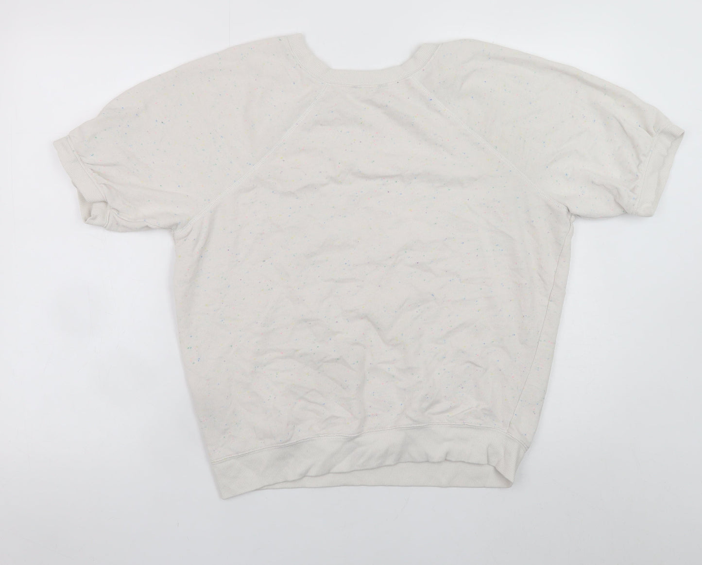 Buffalo David Bitton Women’s Ivory Short Sleeve Crew Neck T-Shirt M