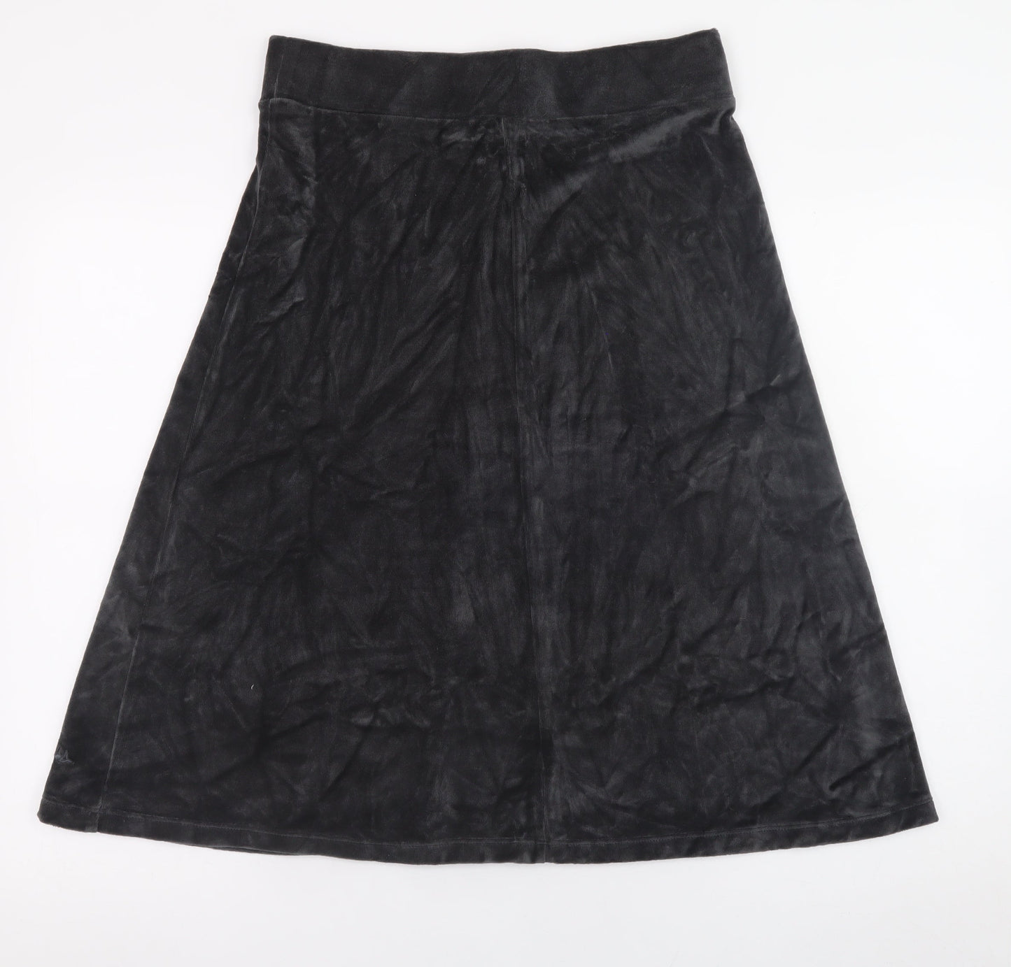 Mantaray Womens Black Suede A-Line Knee Length Skirt Size 10