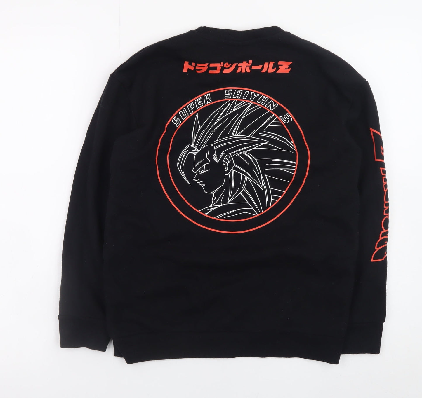 Dragon Ball Z Boys Black Sweatshirt 11-12 Years Graphic Print Crew Neck