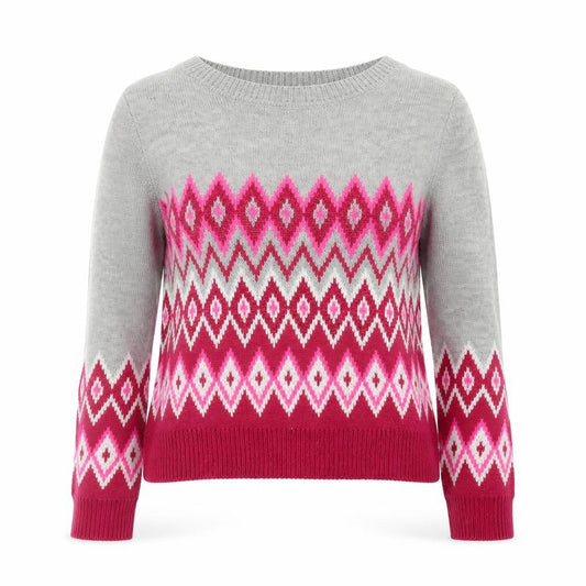 Oasis Women’s Multi-Colour Fair Isle Crew Neck Jumper XS