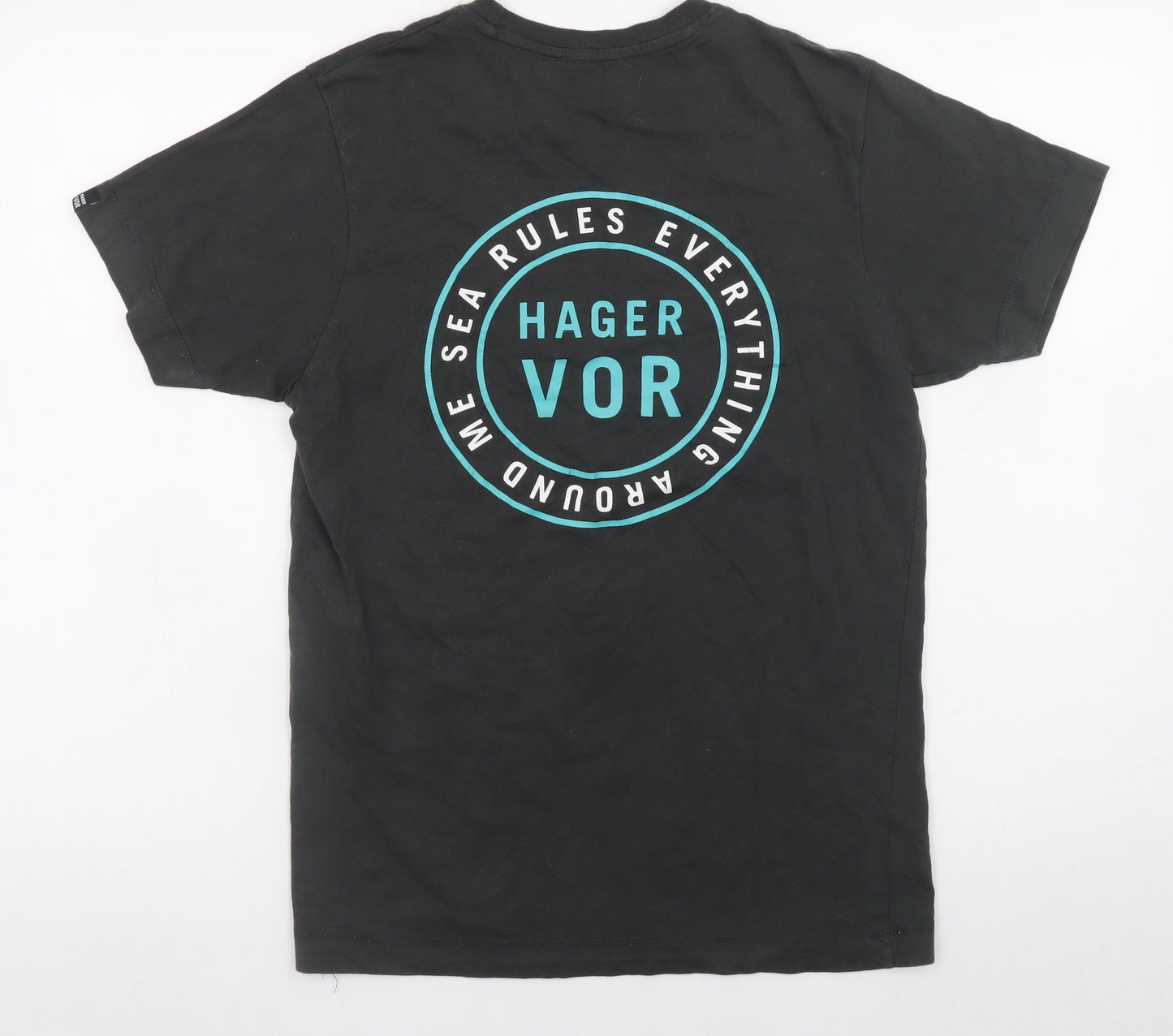 Hager Vor Men's Black XS Graphic Print Cotton T-Shirt