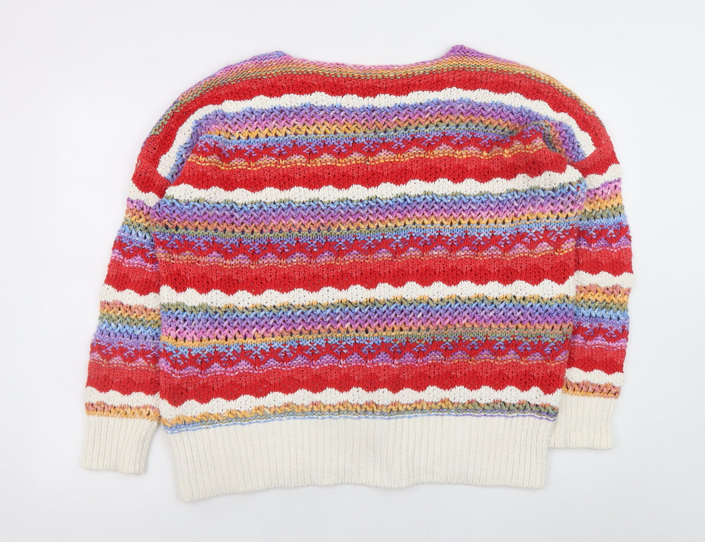 Next Womens Multicoloured Fair Isle Knit Pullover Jumper L