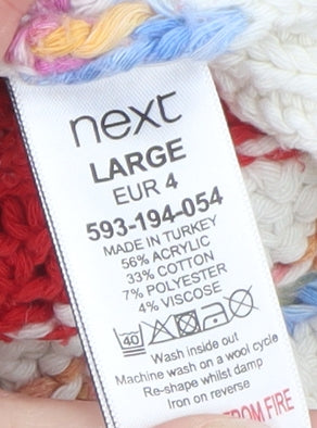 Next Womens Multicoloured Fair Isle Knit Pullover Jumper L