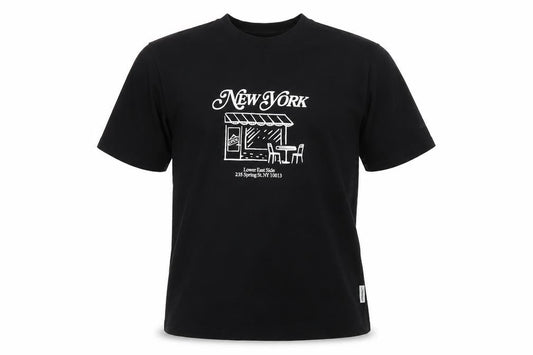 Jack & Jones Men’s Black New York Graphic Cotton T-Shirt XL