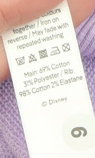 Disney Stitch at George Women's Purple Ombre Pullover Sweatshirt Size S 8-10