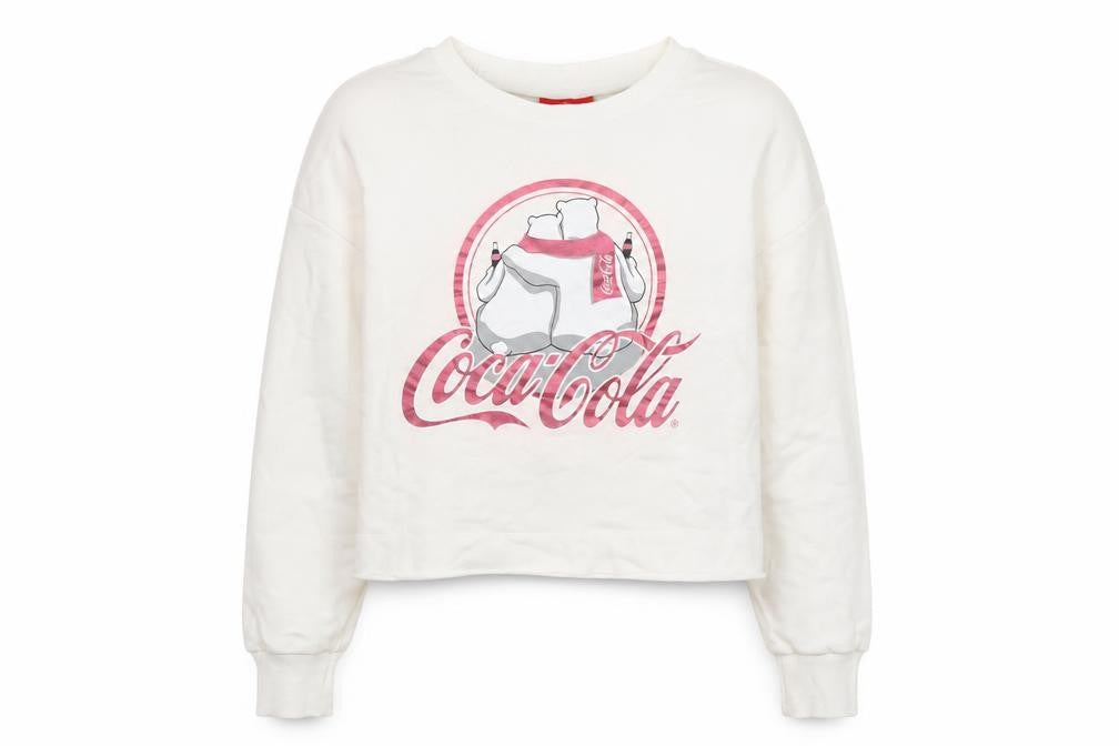 Next Coca-Cola White Polar Bear Graphic Pullover Sweatshirt L Womens