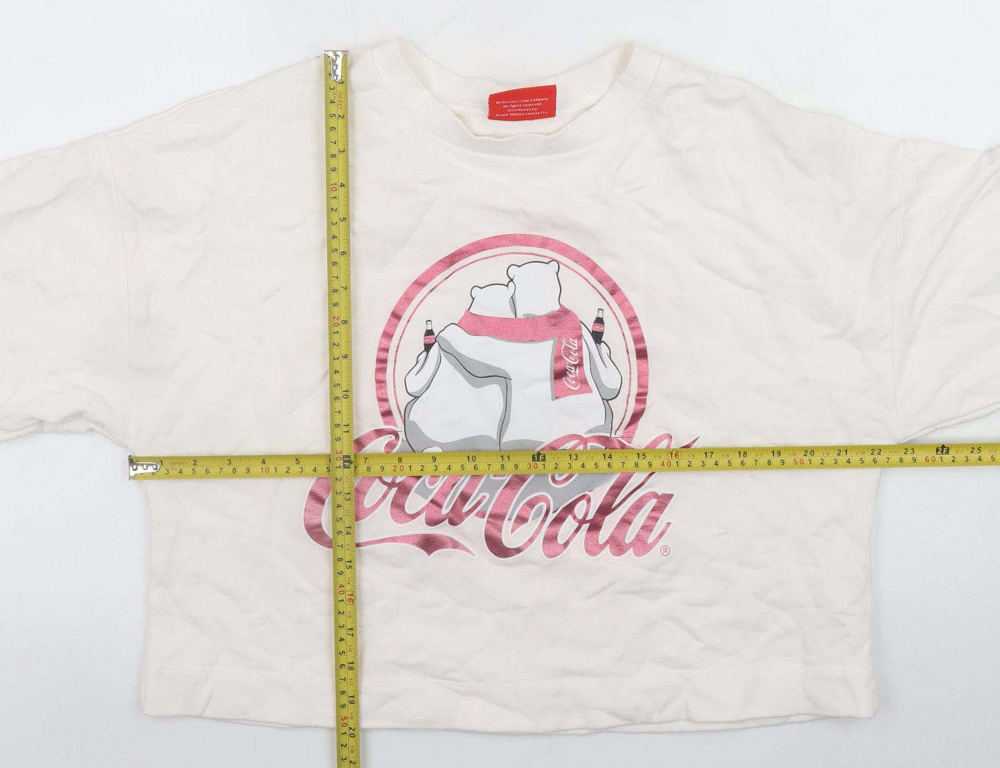 Next Coca-Cola White Polar Bear Graphic Pullover Sweatshirt L Womens