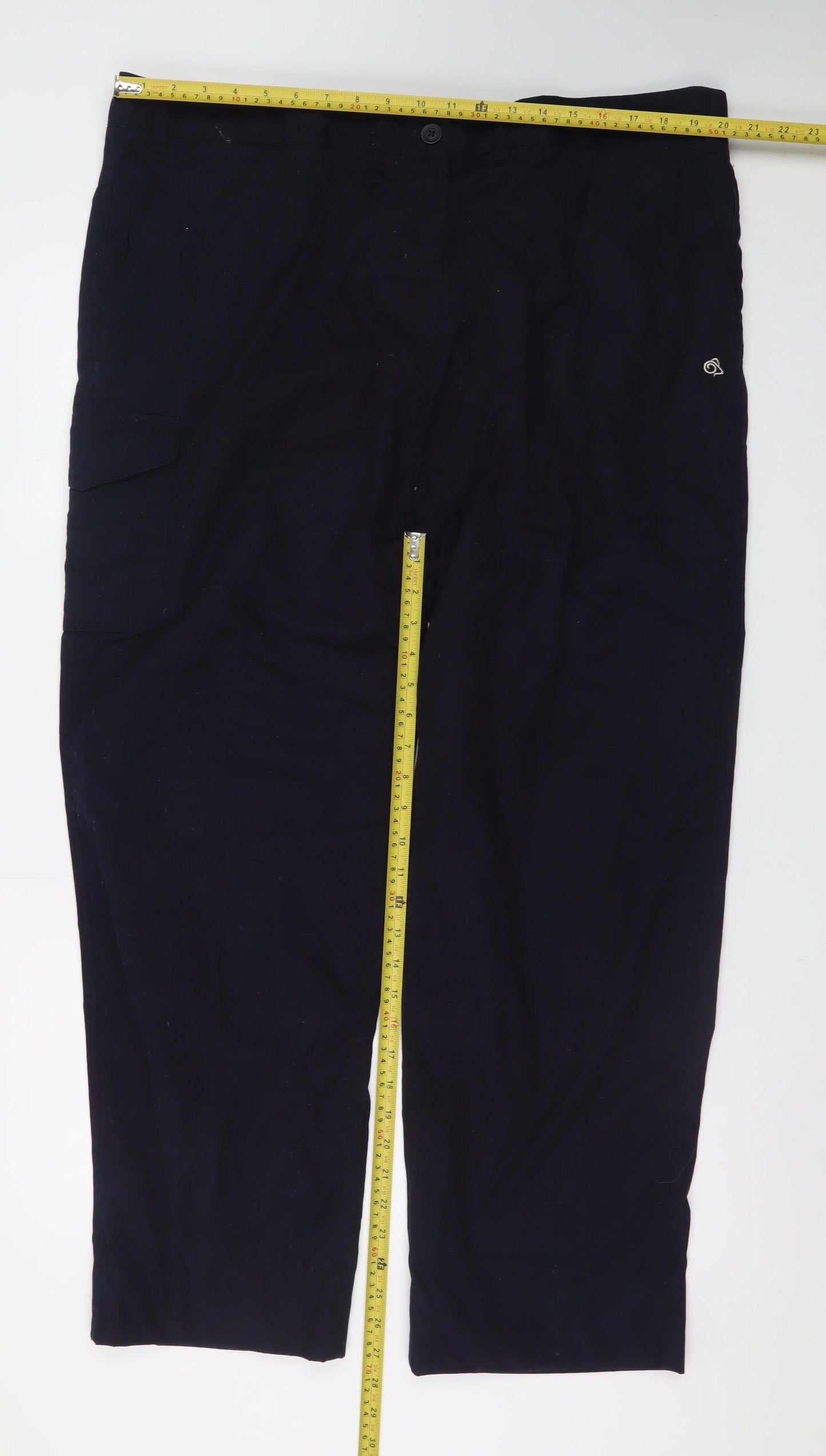 Craghoppers Men's Black Cargo Trousers Size 20 Regular Lightweight