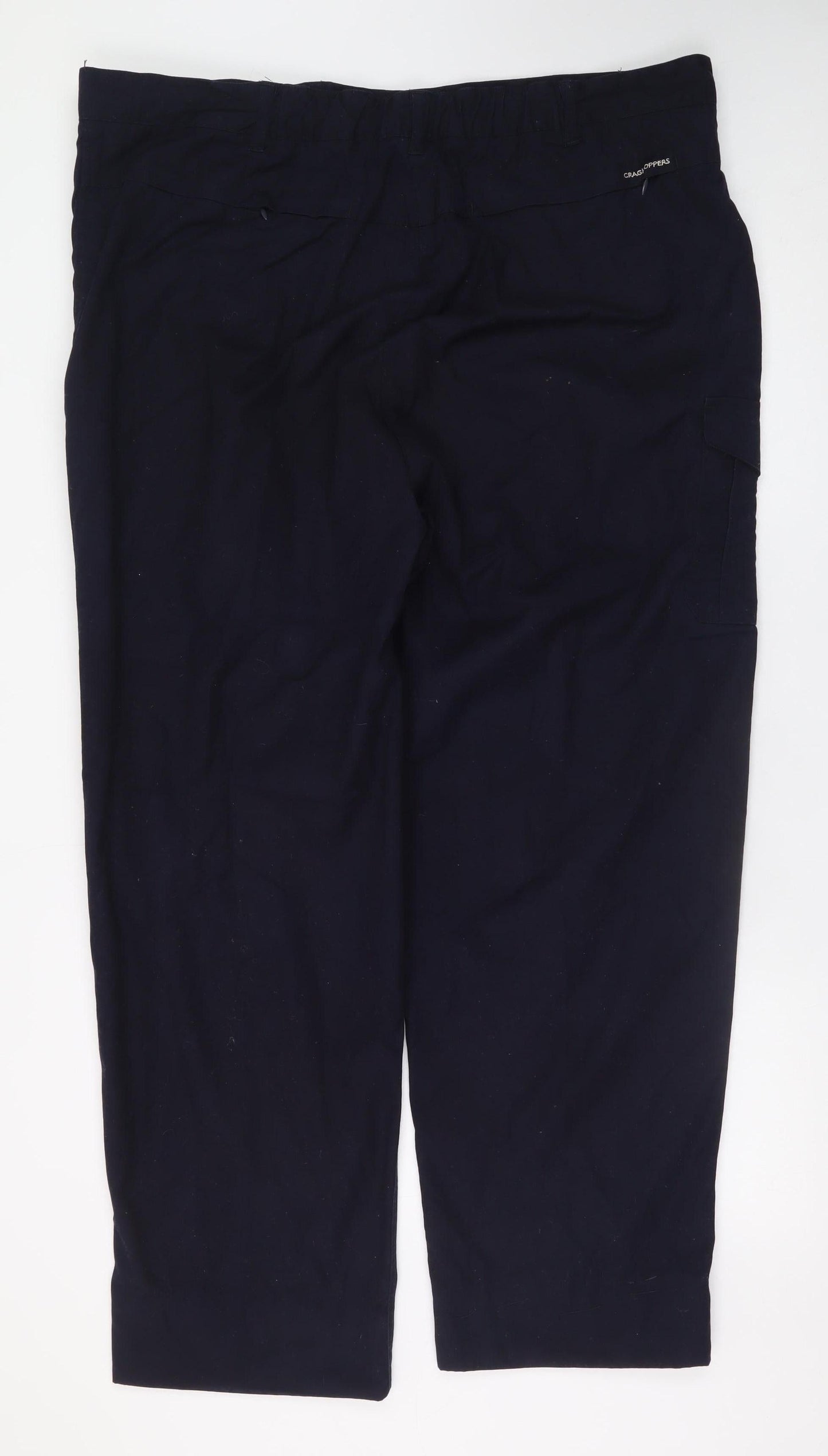 Craghoppers Men's Black Cargo Trousers Size 20 Regular Lightweight