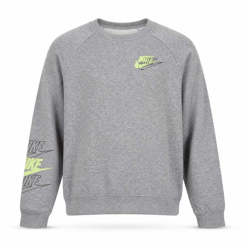 Nike Men's Grey Logo Pullover Sweatshirt Size S Regular Fit