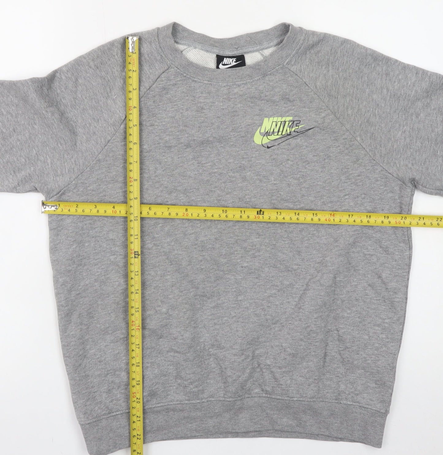 Nike Men's Grey Logo Pullover Sweatshirt Size S Regular Fit